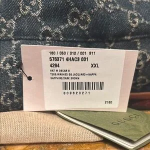 Gucci | Accessories | Gucci 57637 Denim Bucket Hat Gg Hat  display picture 1